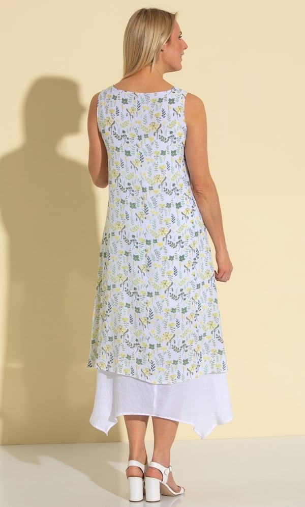 Garden Print Layered Maxi Dress