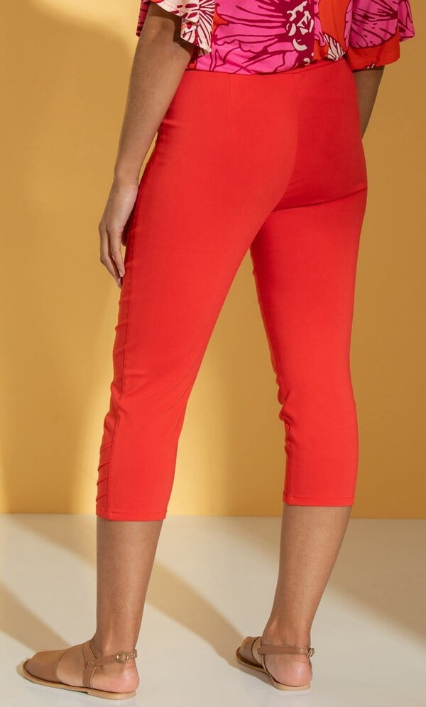 Embellished Pull On Cropped Trousers