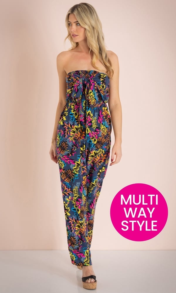 Multi Way Printed Jumpsuit