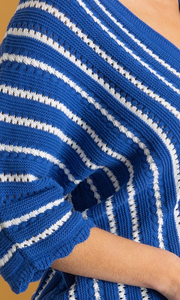 Chevron V Neck Jumper