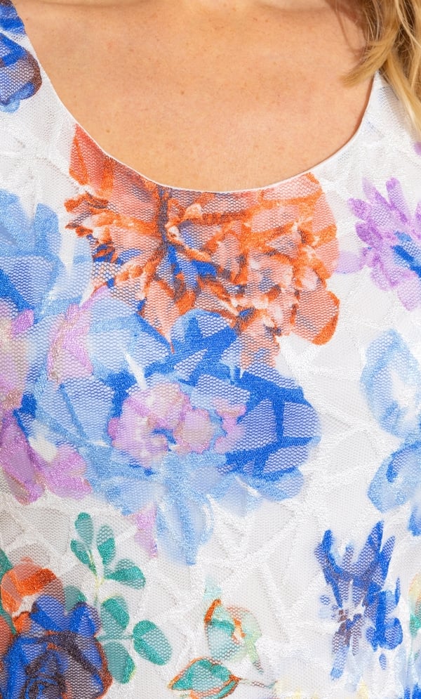 Anna Rose Floral Print Lace T-Shirt