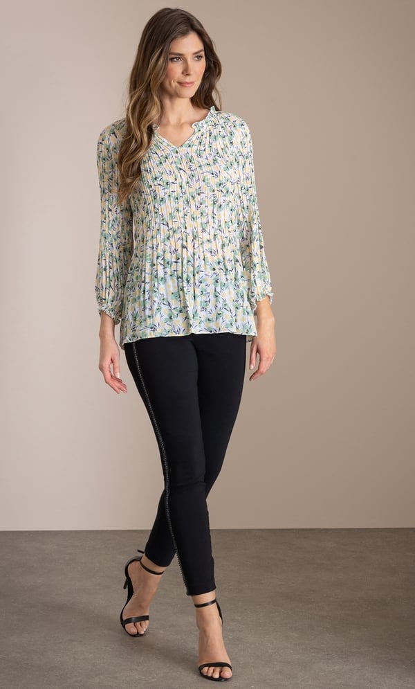 Printed Pleat Top