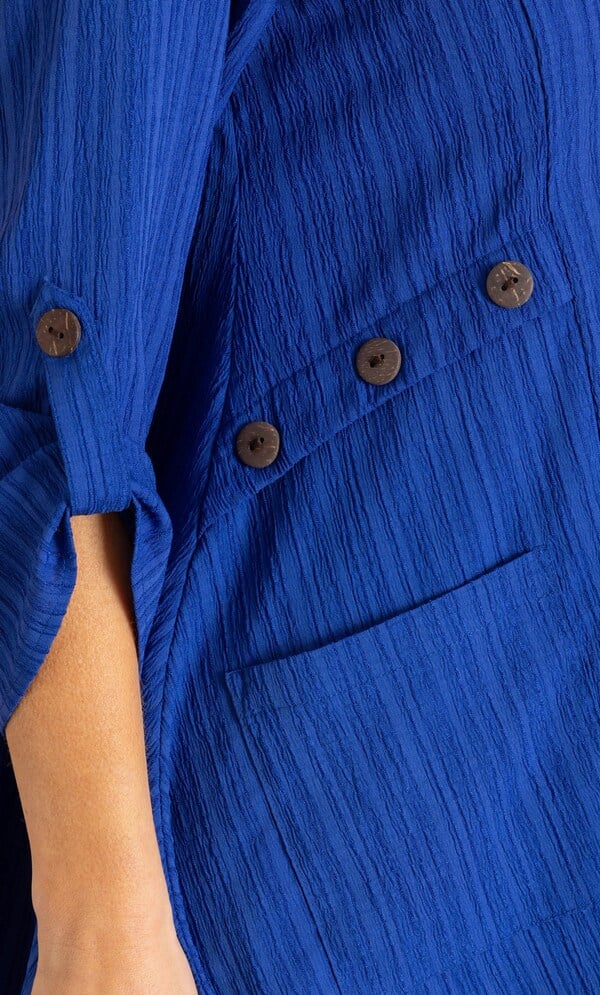Dipped Hem Textured Top