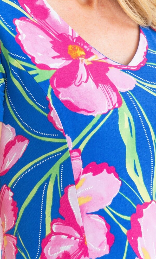 Anna Rose Bold Floral Textured Dress
