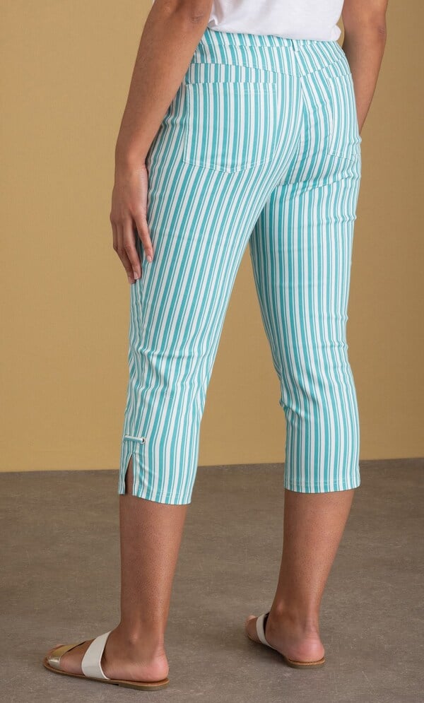 Striped Capri Trousers