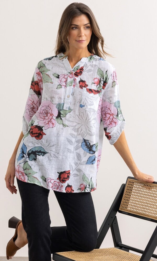 Botanical Printed Cotton Top