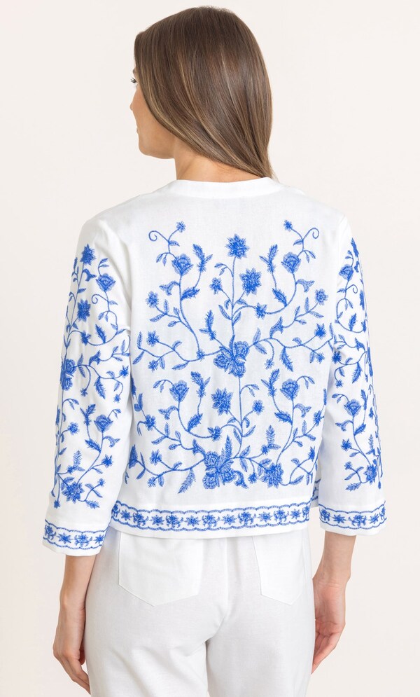 Embroidered Button Jacket