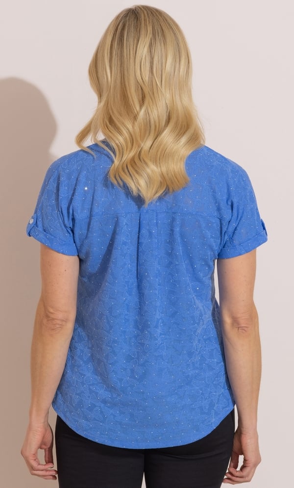 Anna Rose Embellished Butterfly Blouse