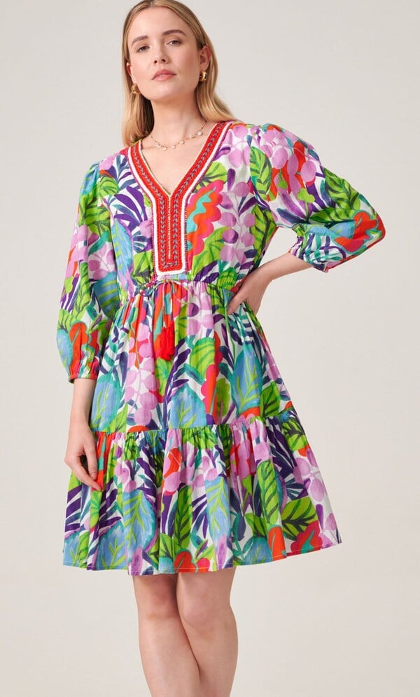 Printed Cotton Tunic Dress