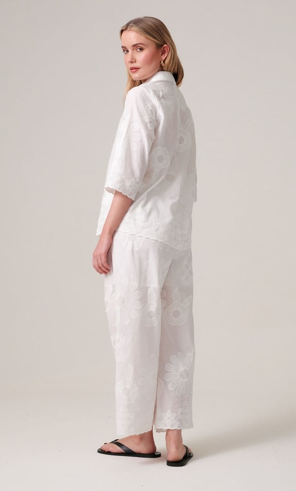 Embroidered Floral Cotton Blouse