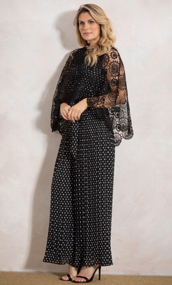 Dipped Hem Lace Cape