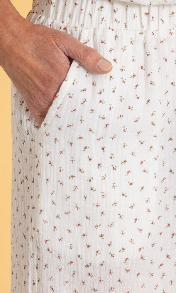 Anna Rose Floral Printed Cotton Shorts