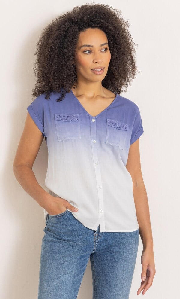Dip Dye Embellished Top