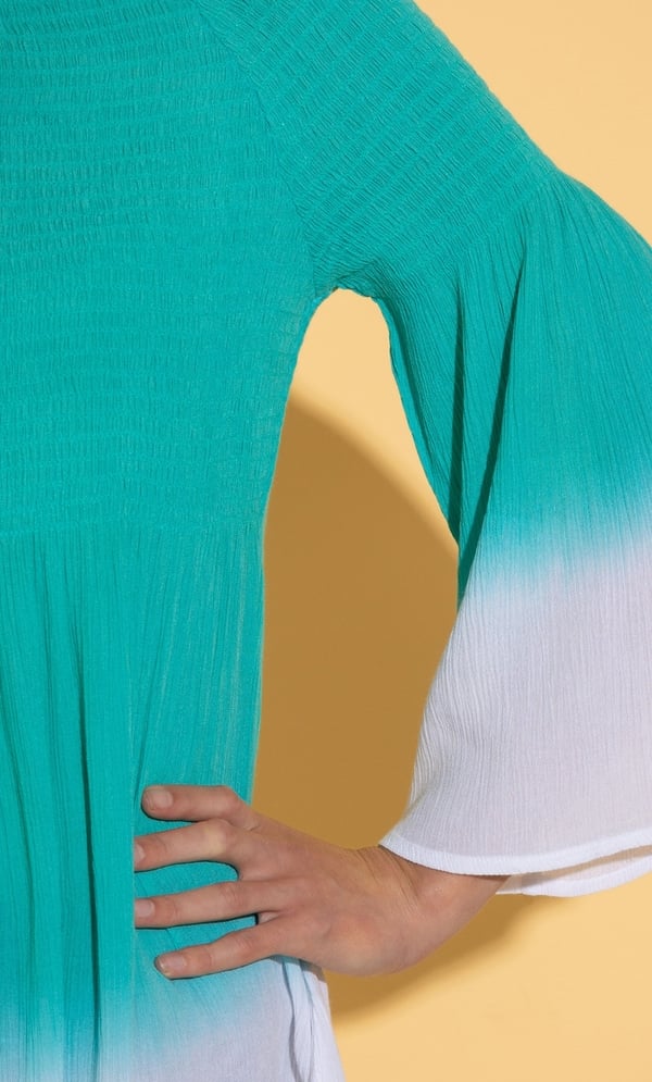 Dip Dye Smocked Top