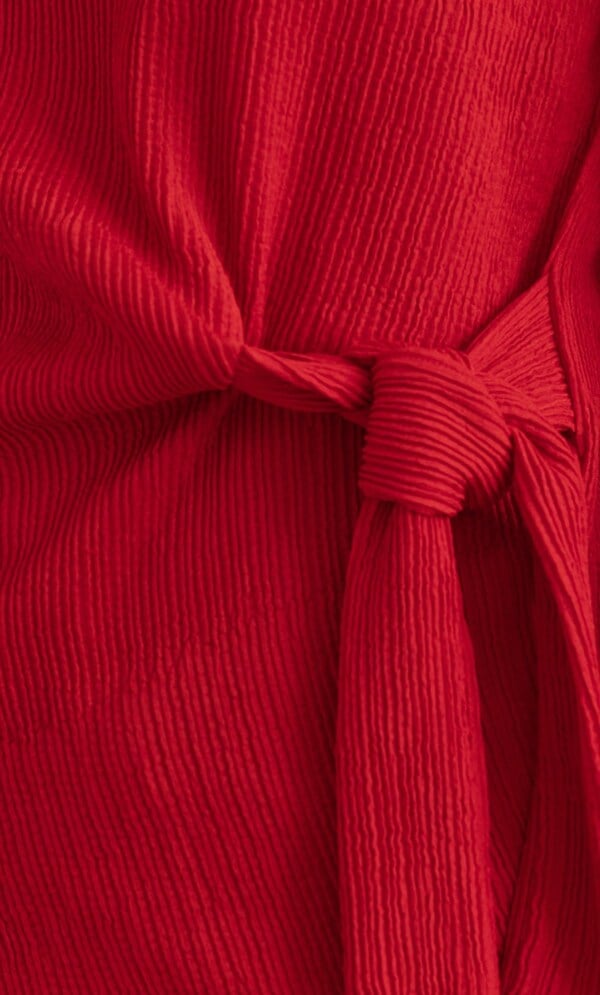 Side Tie Pleated Top