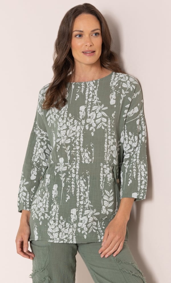 Printed Oversized Cotton Top