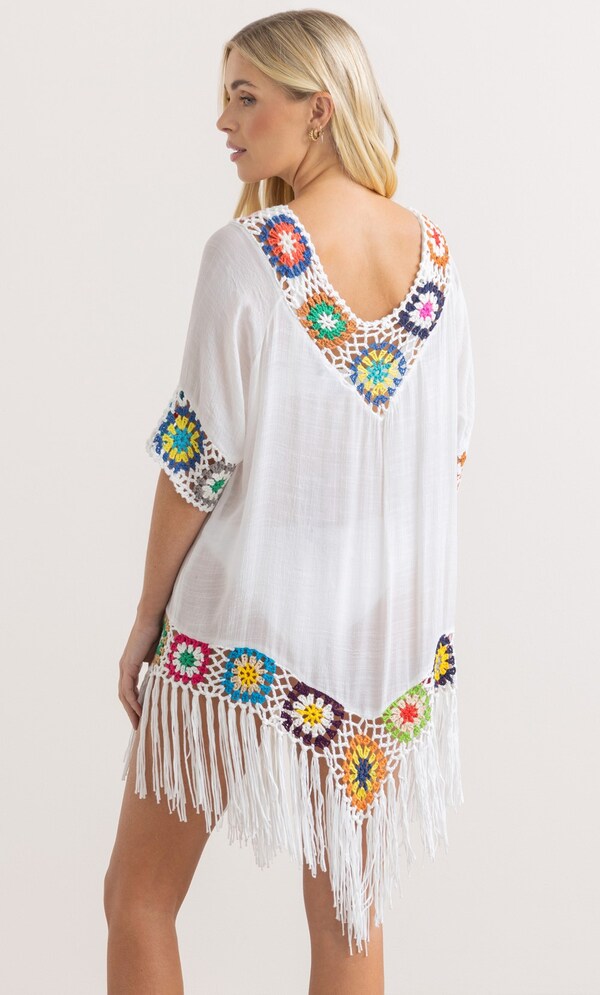 Crochet Detail Tassel Top