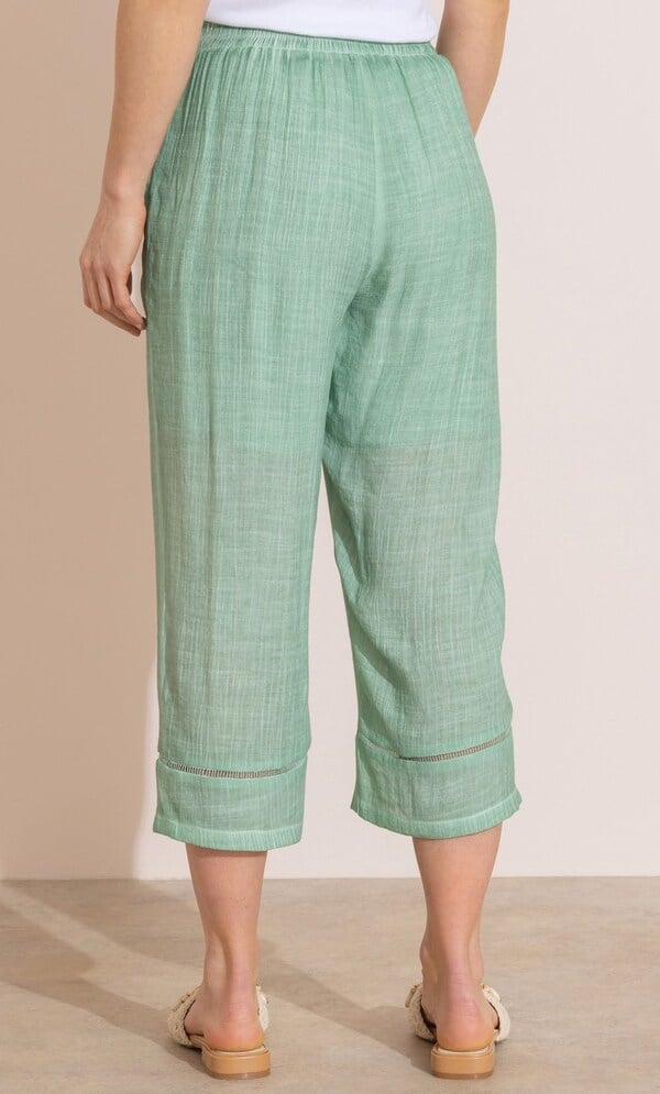 Relaxed Fit Cropped Trousers