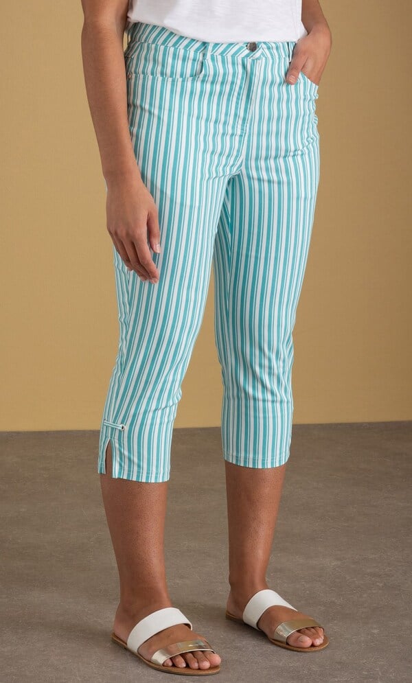 Striped Capri Trousers