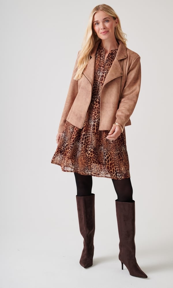 Soft Touch Zip Biker Jacket