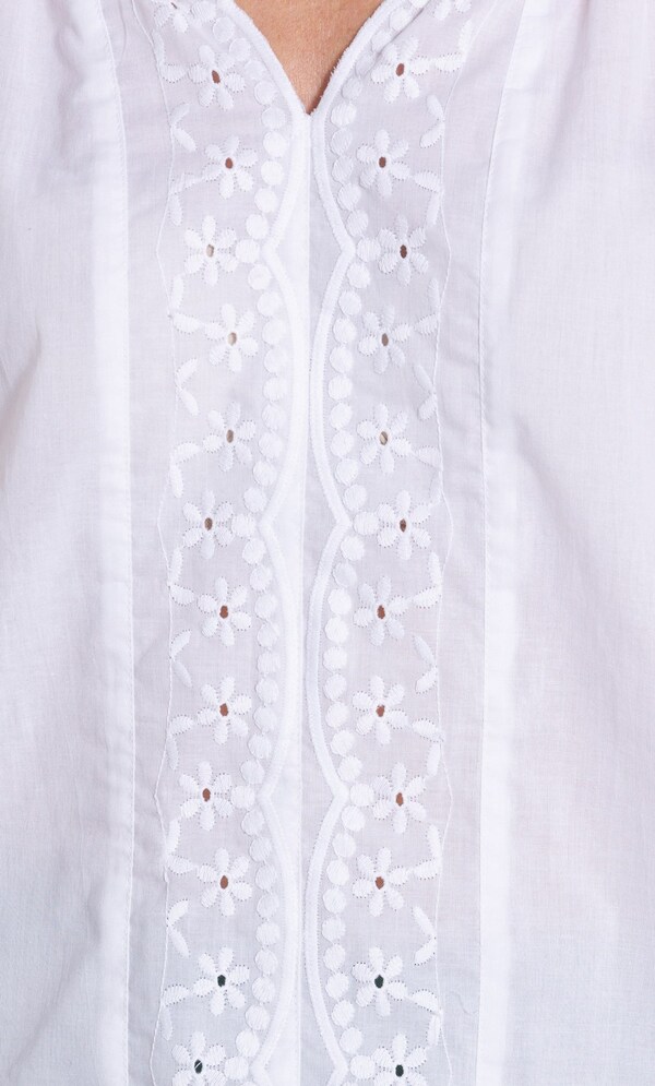 Embroidered Short Sleeve Top