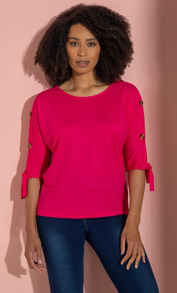 Tie Cuff Jersey Top