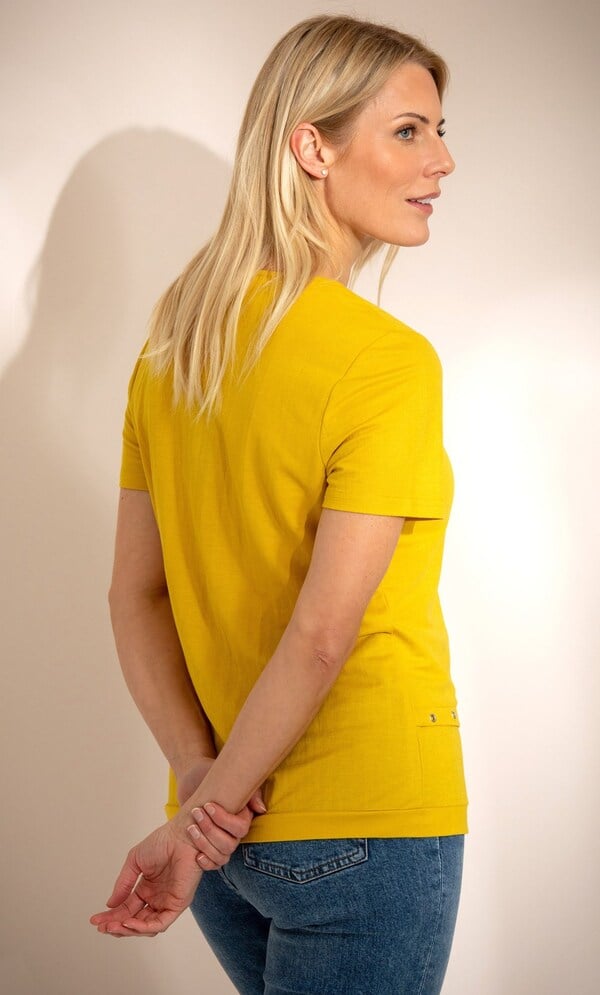 Eyelet Trim Short Sleeve Top