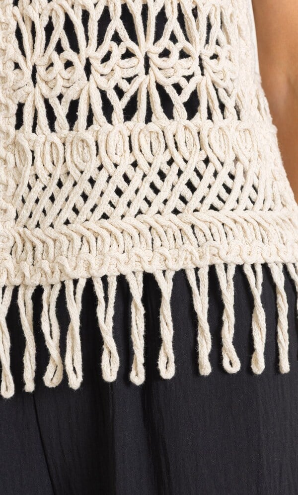 Crochet Open Waistcoat