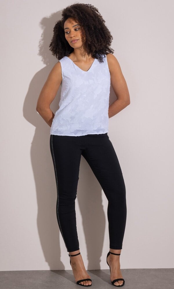Jacquard Sleeveless Top