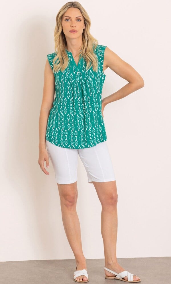 Sleeveless Printed Top