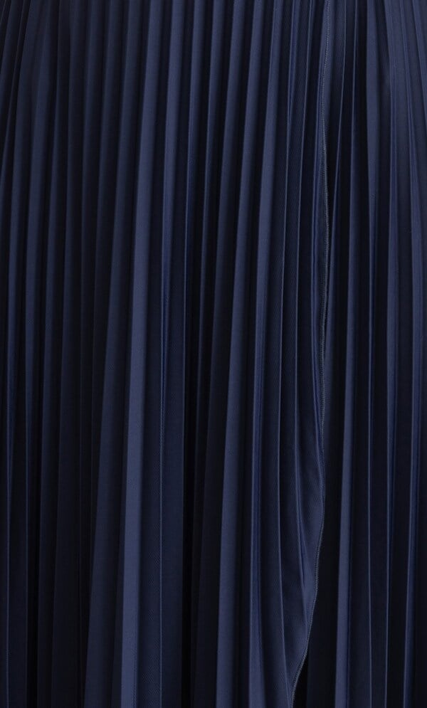 Anna Rose Pleated Wrap Midi Skirt