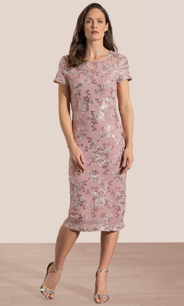 Embellished Mesh Dress