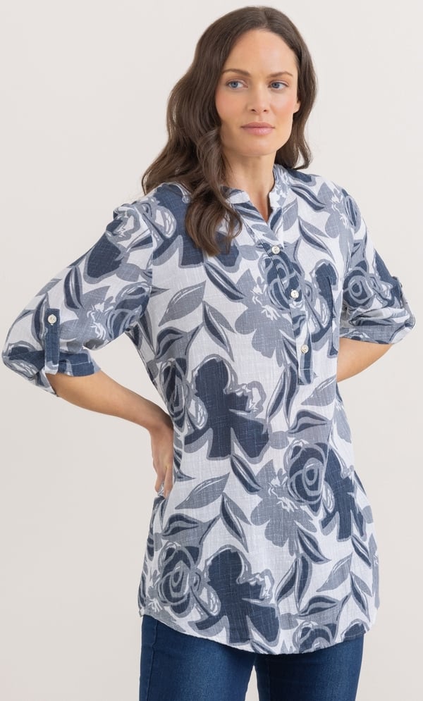 Printed Relaxed Fit Cotton Top