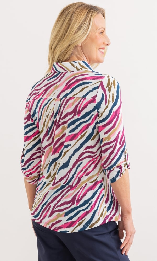 Anna Rose Animal Print Blouse