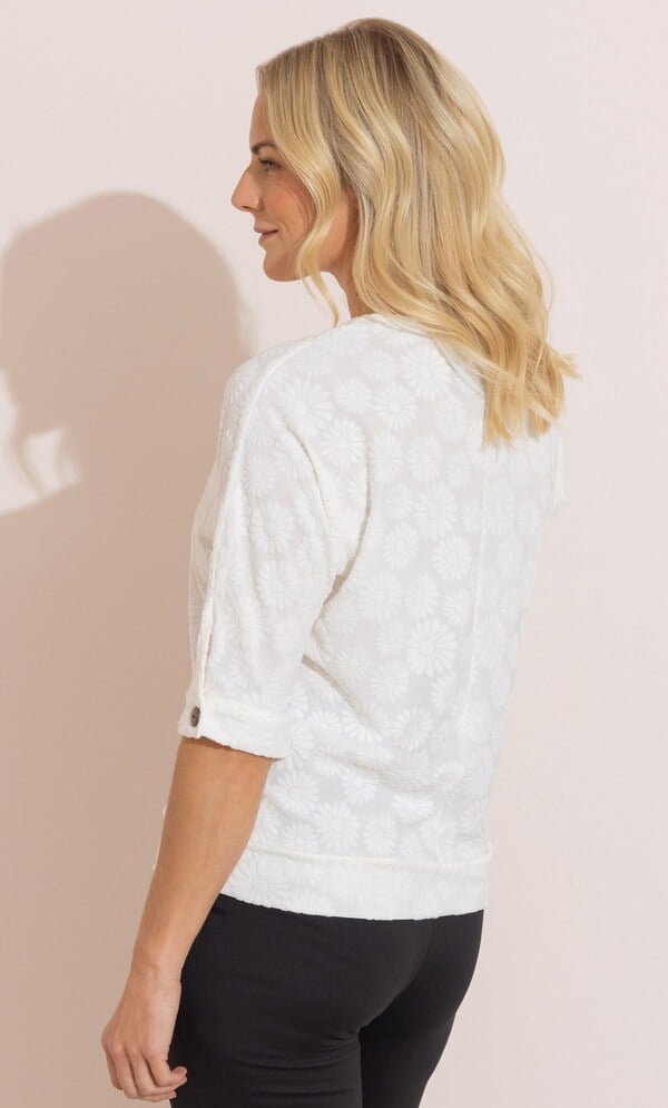 Textured Floral Top