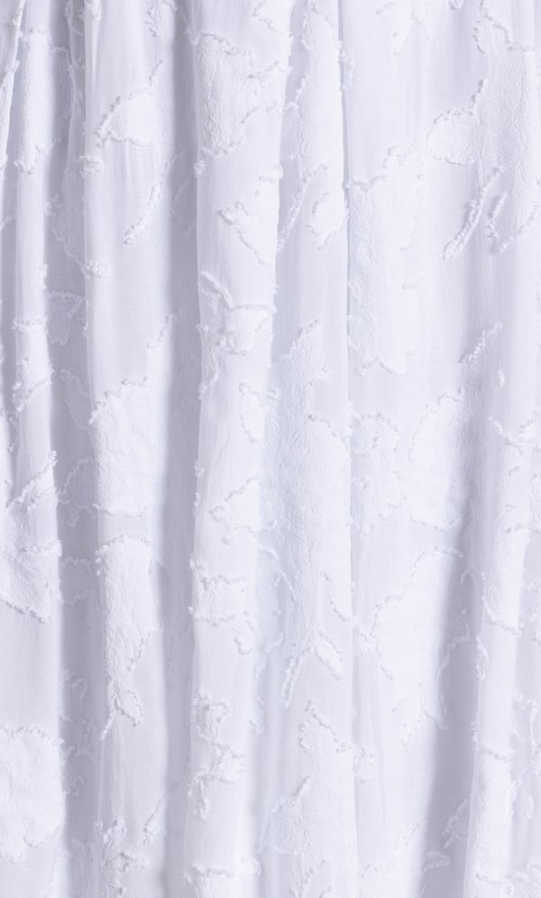 Box Pleat Jacquard Cotton Blend Skirt