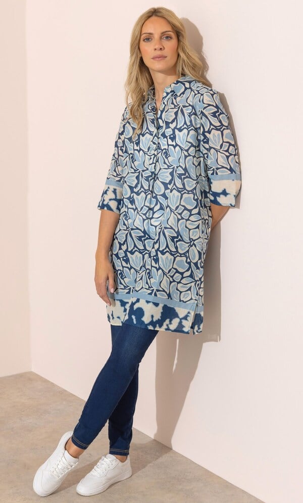 Printed Cotton Tunic Top