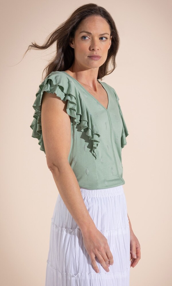 Diamond Foil Printed Jersey Top
