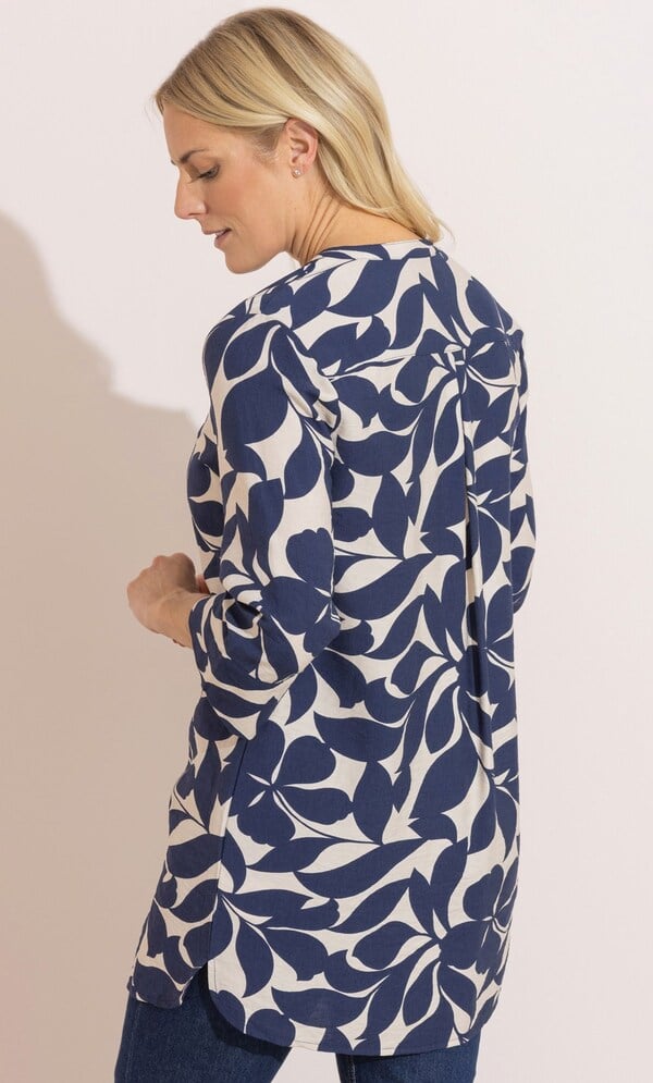 Anna Rose Printed Longline Blouse