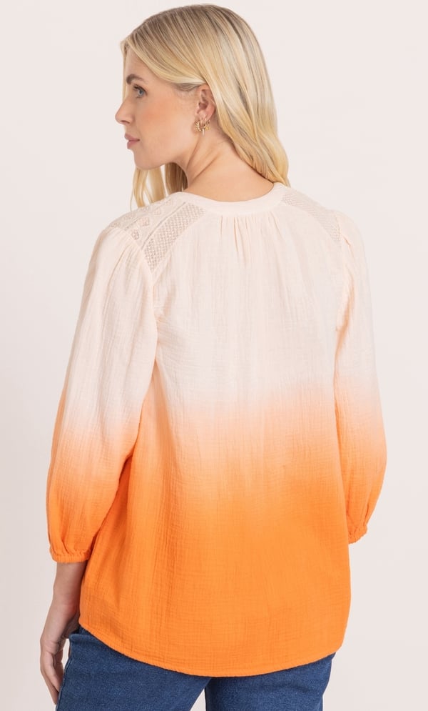 Dip Dye Cotton Blouse