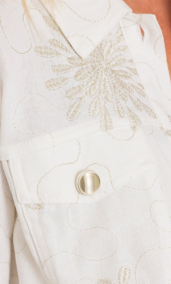 Anna Rose Embroidered Linen Blend Jacket