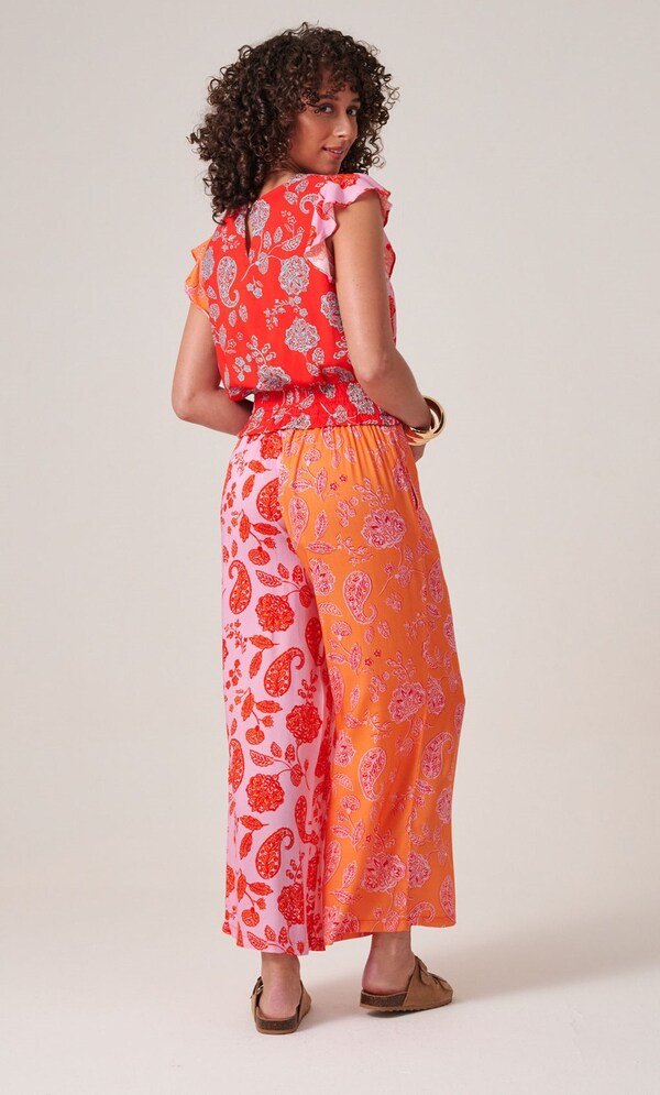 Paisley Printed Wide Leg Trousers