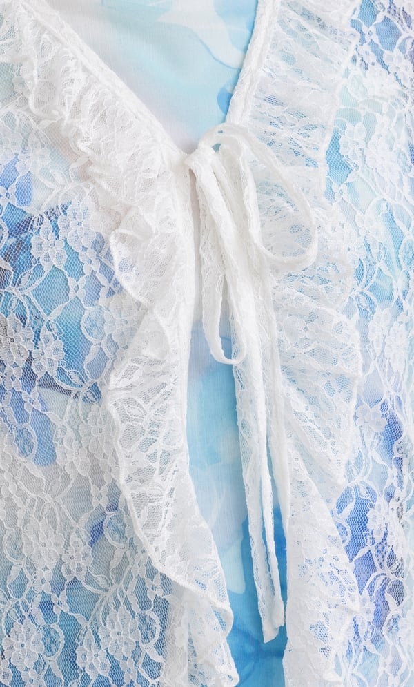 Anna Rose Ruffle Lace Cover Up