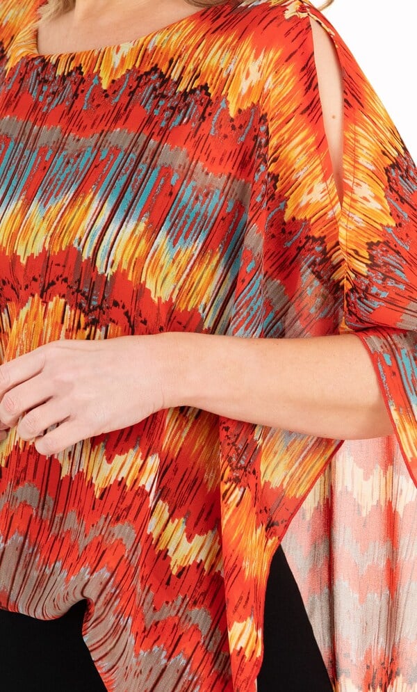 Printed Georgette And Jersey Top