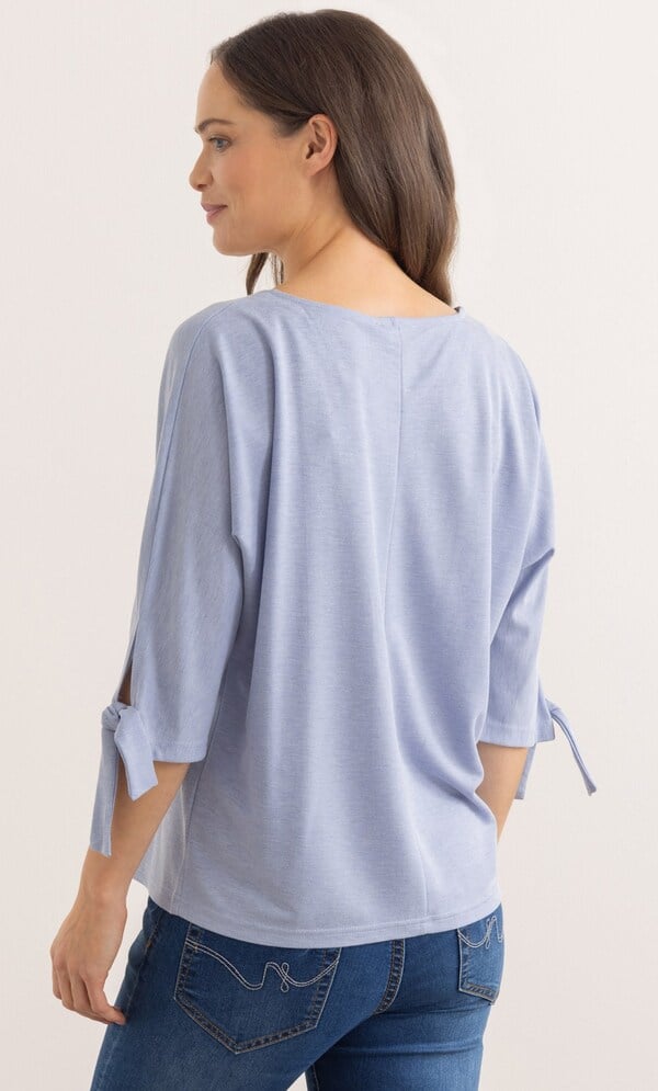 Tie Cuff Stretch Top