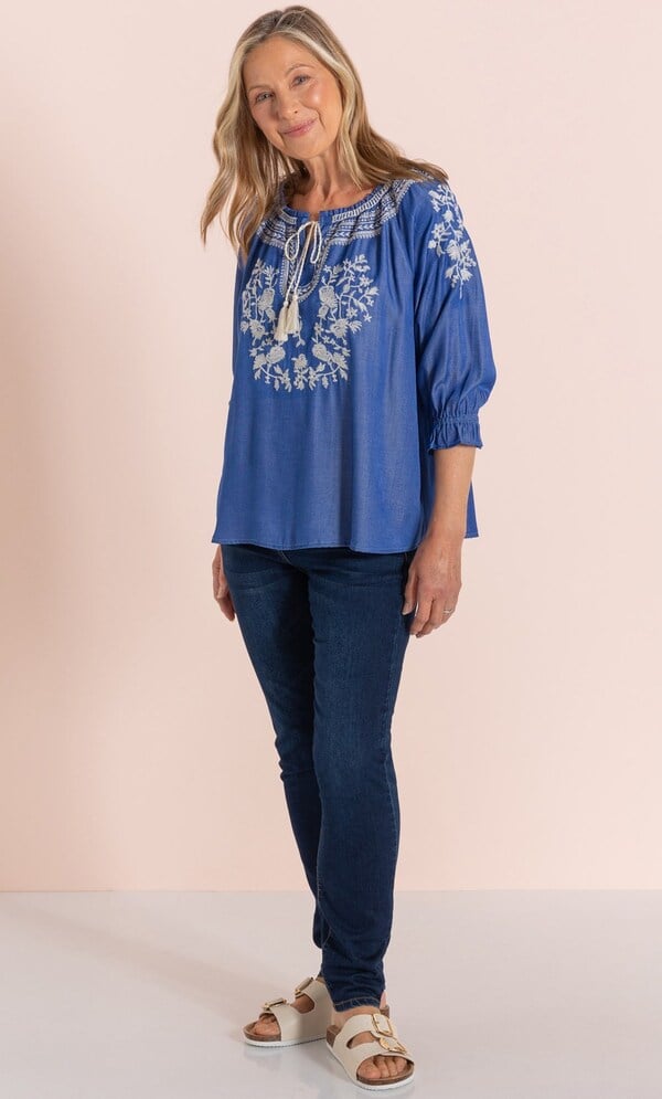 Anna Rose Embroidered Top