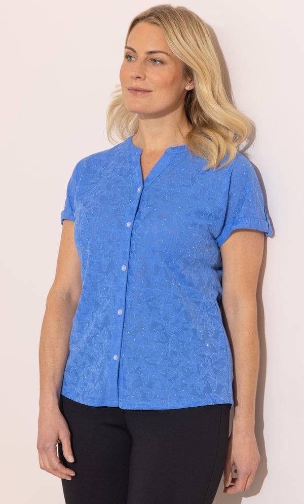 Anna Rose Embellished Butterfly Blouse