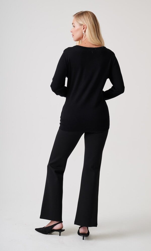 Embellished Placement Design Knit Jumper