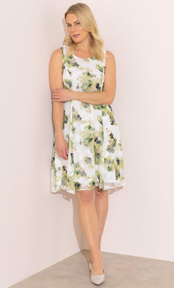 Anna Rose Printed Jacquard Midi Dress