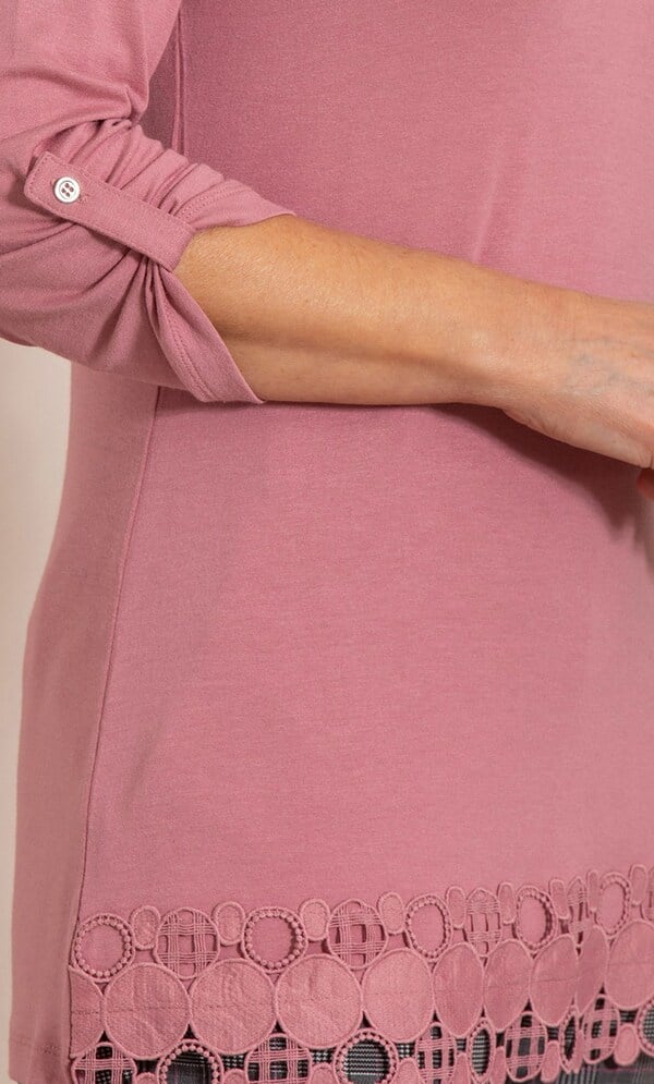 Anna Rose Diamante Trim Jersey Top